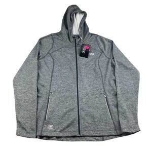 OGIO Endurance Jacket Women L Full Zip Hoodie Grey Fulcrum‎ PayPal Embroidery